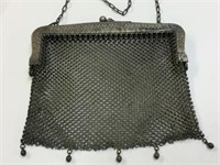 SILVER PLATED CHAIN LINK PURSE