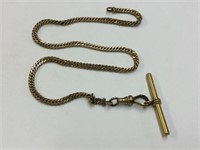 GOLD PLATED WATCH CHAIN CLASP MARKED SIMMONS
