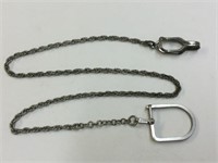 SILVER COLOURED METAL WATCH CHAIN