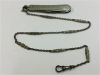 SILVER POCKET KNIFE WITH SILVER PLATED CHAIN