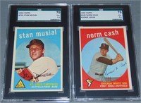 1959 Topps Graded Lot of Two.