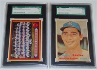 Lot of Two Graded 1957 Topps Cards.