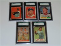 Lot of Five 1961 Graded Topps Cards.
