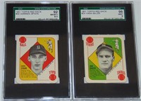 1951 Topps Red Back Lot of Two Graded.