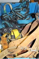 BOX LOT OF SAFTEY BELTS AND HARNESSES **TOTE DOES