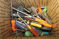 BOX OF ASSORTED SCREWDRIVERS 50 PC. AND BOX OF