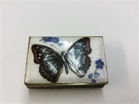 BUTTERFLY ENAMEL TOP MATCH HOLDER