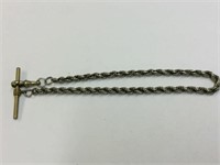 SILVER AND GOLD PLATED WATCH CHAIN
