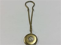 GOLD PLATED BUTTON PENDANT WITH BRA MOTIF