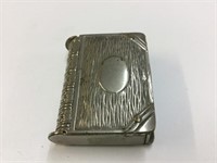 SILVERPLATED BOOK MOTIF MATCH SAFE