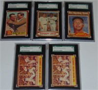 Lot of Five 1962 Graded Topps Cards.