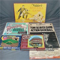 Lot of 5 Baseball Related Board Games/Puzzles