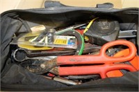 CRAFTSMAN TOOL BAG WITH HAND TOOLS MEASURING