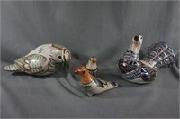 Mexican Tonala Pottery Folk Art Bird Collection
