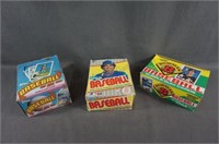 3 1989 Boxes Unopen Packs of Baseball Cards