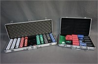 2 Partial Sets - 550 +/- Poker Chips in Cases