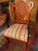 Victorian / Eastlake Era Front Caster Parlor Chair