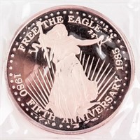 Coin 2 Ounces .999 Fine Silver Freedom Round