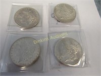 4 Morgan Dollars 1881,1901,1883,1881