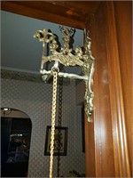 Unusual brass door knocker. This cool ornate door