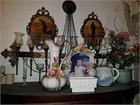 Large lot of home decor including Capodimonte and