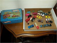 19 assorted Hot Wheels Matchbox cars with a