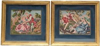 Petit Point Embroideries, signed Fannye G. Kaufman