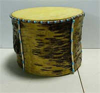 Indian birch bark drum