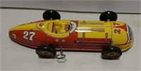 Tin windup toy racecar