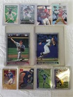 Lot.of 10 Various Baseball & Football Cards