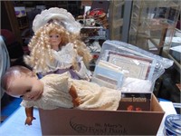 Vintage Blinkie Eyes Doll, Needle point Kits & Mor