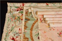 EIGHT BOLTS OF CHINTZ FABRIC