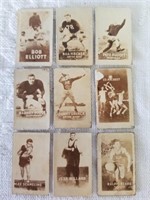 9 pcs. 1948 Topps Magic Hocus Focus Sports Cards