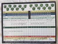Eric Dickerson Autographed Golf Scorecard
