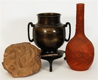 ASIAN BRONZE AND POTTERY ANTIQUES