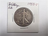1938D WALKING LIBERTY 1/2 DOLLAR KEY DATE