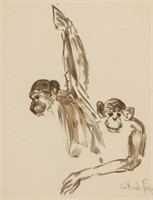 TWO GERTRUDE FREYMAN (1868-1954) ANIMAL STUDIES