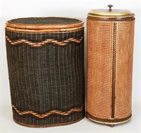 CANED WOOD AND BASKETRY CONTAINERS