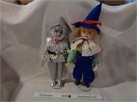 Porcelain Tin Man & Scarecrow Dolls