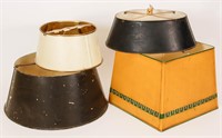 PAINTED METAL BOUILLOTTE STYLE LAMP SHADES