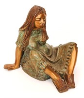 A 20TH C. MEXICAN BRONZE SCULPTURE SIGNED GOMEZ