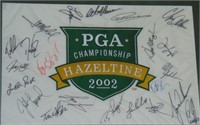 Signed 2002 Hazeltine PGA Championship Golf Flag