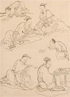 A CHINESE PEN AND INK WORK ON PAPER