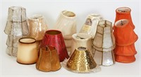 A COLLECTION OF MICA AND OTHER SMALL LIGHT SHADES