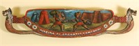 A 19TH C. ITALIAN CARVED PLAQUE WITH ORIG PAINT