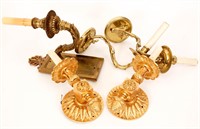 A COLLECTION OF BRONZE SCONCES