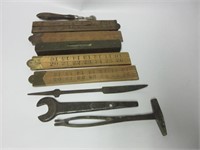 Antique Folding Rulers Etc