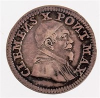 Coin Ancient 1675 Silver Vatican Coin