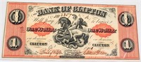 Coin Bank of Clifton $1 Canada 1860 Note
