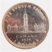 Coin 1939 Canadian Silver Dollar UNC